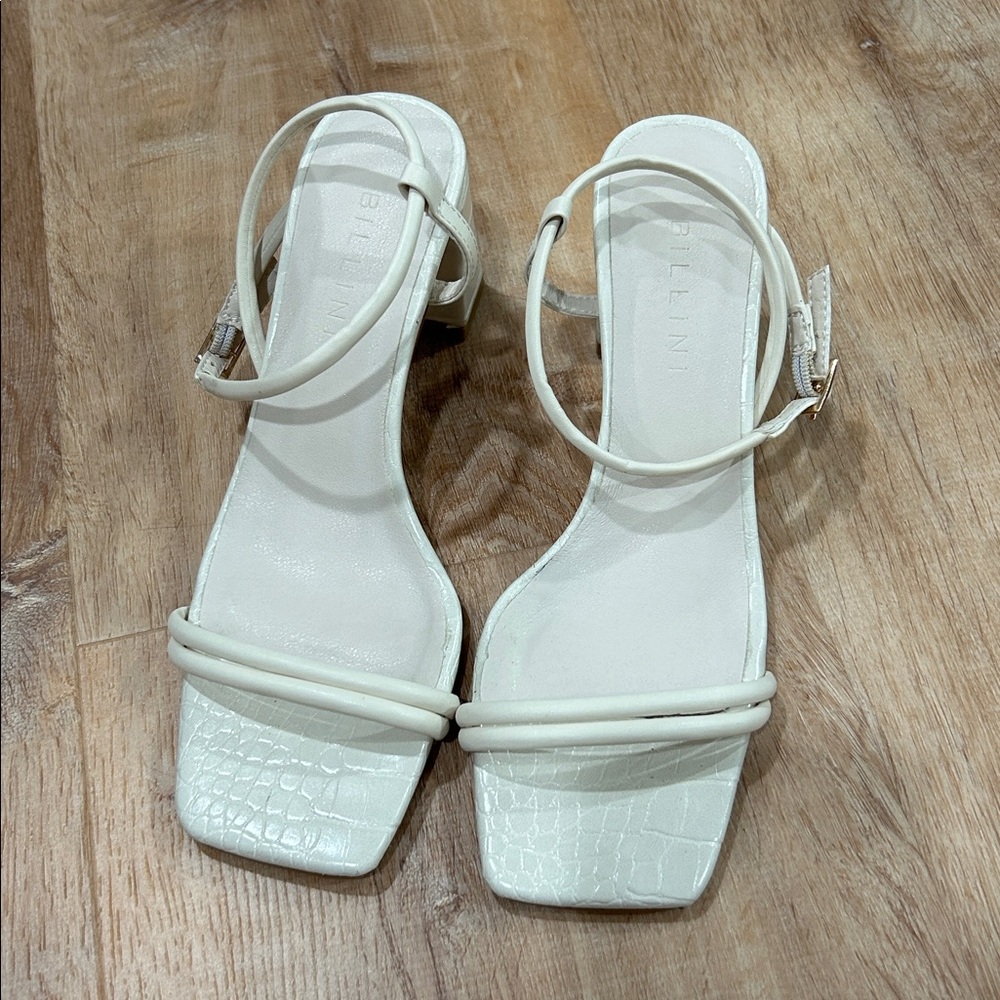 Bellini Elegant White Strappy Heels
